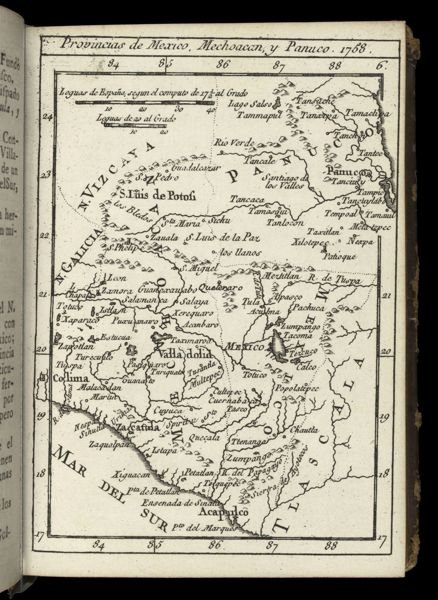 Provincias de Mexico, Mehoacan, y Panuco. 1758.