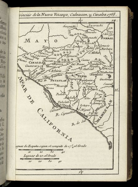 Provincias de la Nueva Vizcaya; Culvacan, y, Cinaloa. 1758