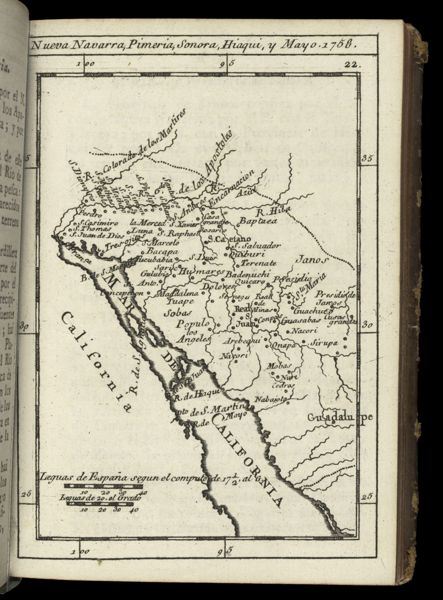 Nueva Navarra, Pimeria, Sonora, Hiaqui, y Mayo. 1758.