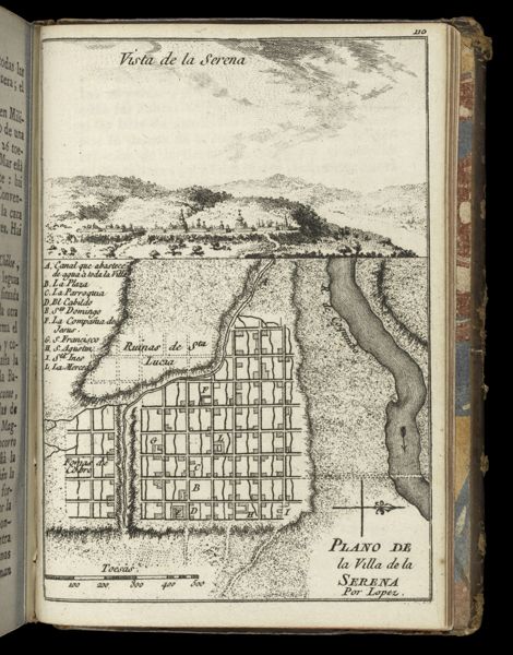 Vista de la Serena - Plano de la Villa de la Serena por Lopez.