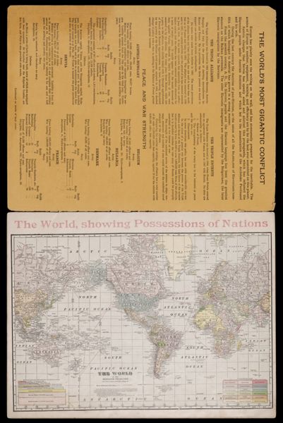 The World showing possessions of nations