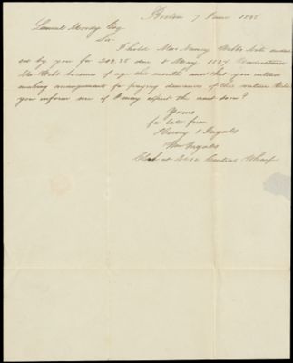 [Two Miscellaneous items, 1 letter and 1 souvenir envelope]