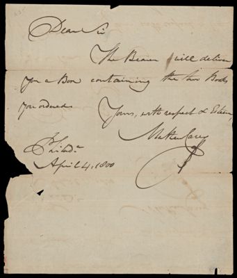 [Letter to William Owens of Lynchburg, VA]