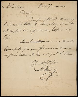 [Letter to William Owens of Lynchburg, VA]