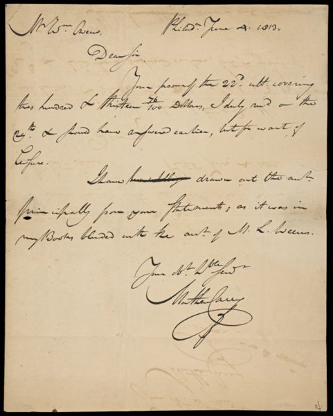 [Letter to William Owens of Lynchburg, VA]