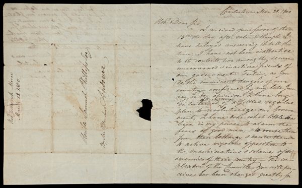 [Letter of Jedediah Morse to Samuel Phillips, March 28. 1800]