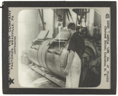 Washing 1,000 Ilbs. of Freshly Churned Butter, Cohocton, N. Y.