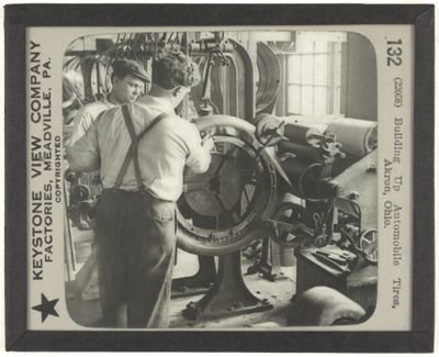 Building Up Automobile Tires, Akron, Ohio.