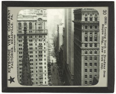 Looking North on Broadway from Empire Bldg., New York City.