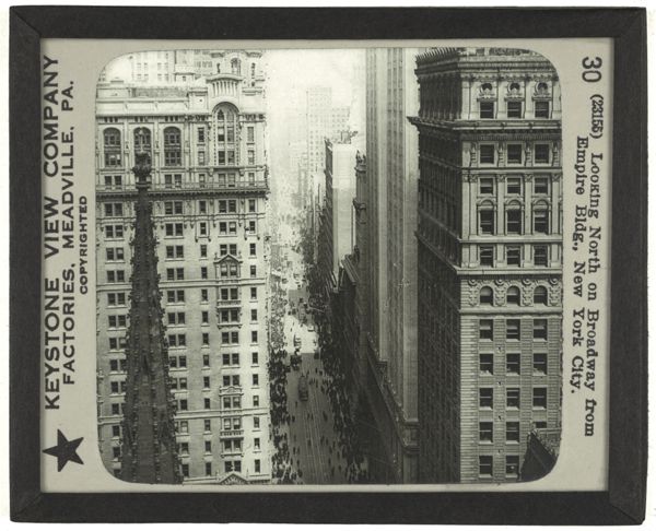 Looking North on Broadway from Empire Bldg., New York City.