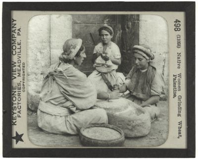 Native Women Grinding Wheat, Palestine.
