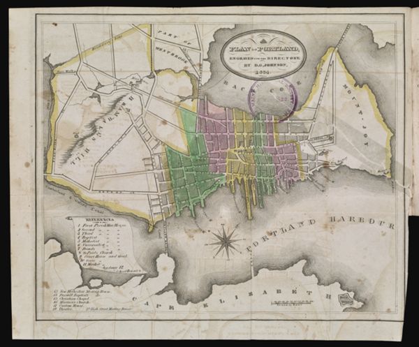 The Portland directory  containing the names of the inhabitants, their occupations, places of business, and dwelling houses, and the city register, with lists of the streets, courts and wharves.