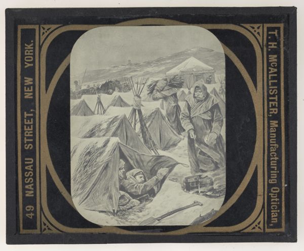 Russian Troops camping in Snow