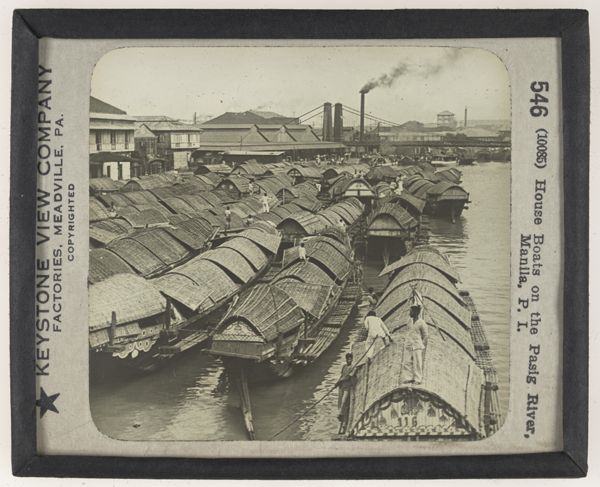 House Boats on the Pasig River, Manila, P. I.