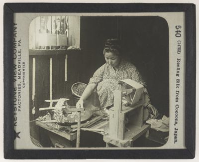 Reeling Silk from Cocoons, Japan.
