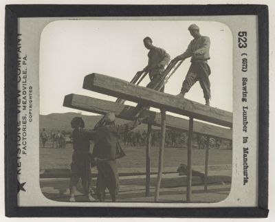 Sawing Lumber in Manchuria.