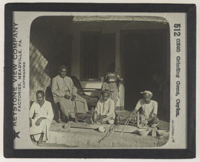 Grinding Gems, Ceylon.