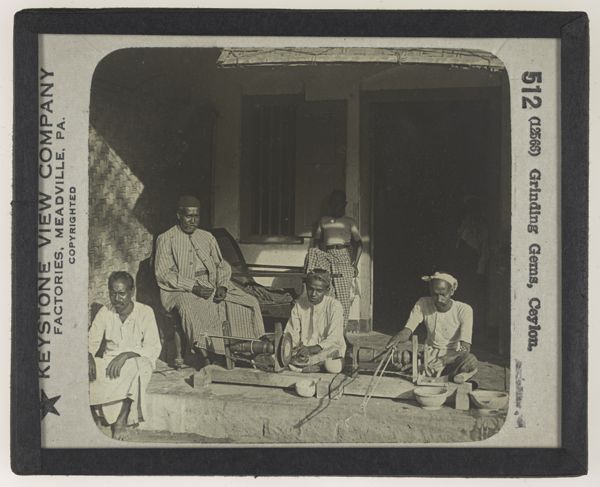 Grinding Gems, Ceylon.
