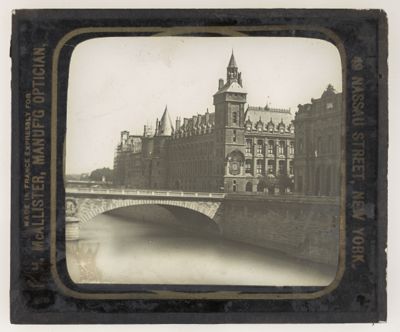[Bridge next to building]