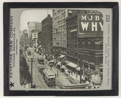 Second Avenue from Yesler Way, Seattle, Wash.