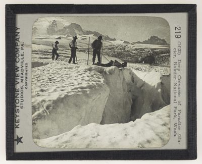 Deep Crevasse of Paradise Glacier, Rainier National Park, Wash.