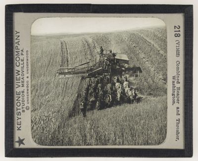 Combined Reaper and Thresher, Washington.