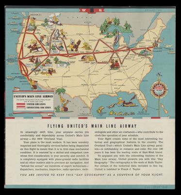 United Airlines a gay geography of the main line airway.