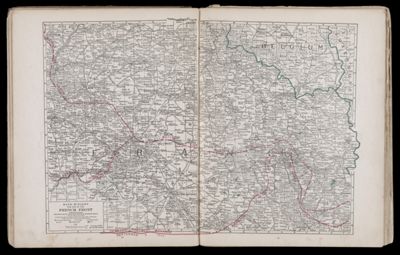 Rand McNally war map of the French Front Northern section strategic map of the battle ground in Northern France from St. Quenten to St. Mihiel