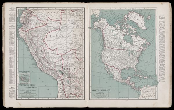 Ecuador, Peru and Bolivia and Western part of Brazil / North America