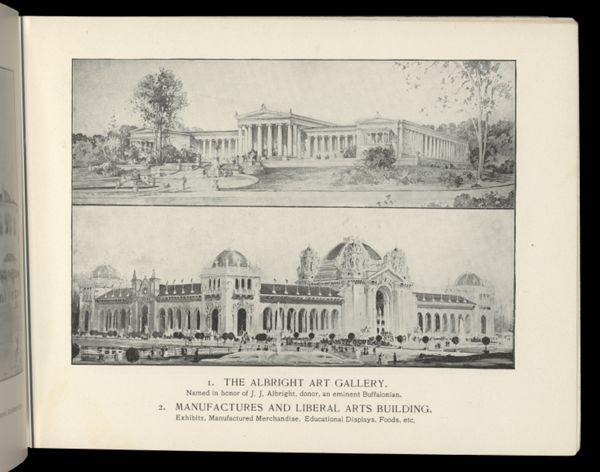 1. The Albright Art Gallery [...] 2. Manufactures and Liberal Arts Building
