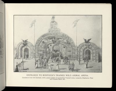 Entrance to Bostock's Trained Wild Animal Arena