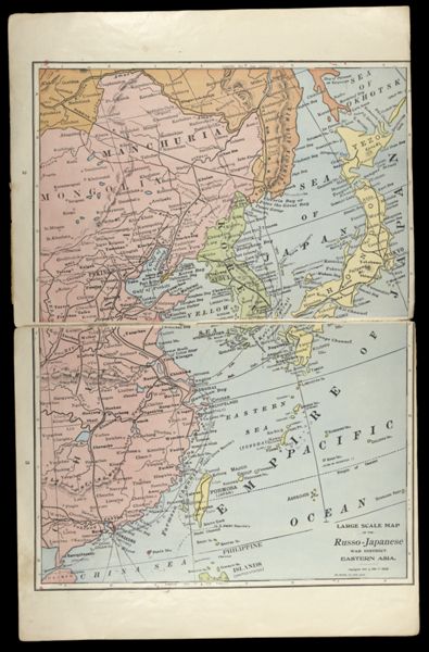 Large Scale Map of the Russo-Japanese War District. Eastern Asia.