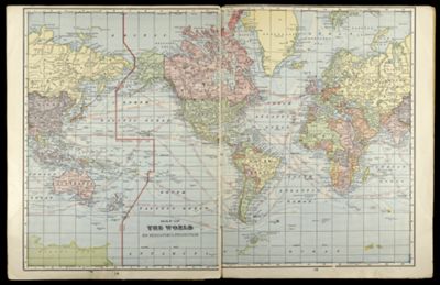 Map of the World on Mercator's Projection