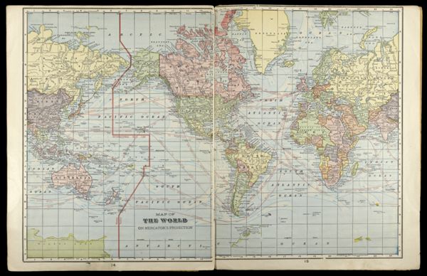 Map of the World on Mercator's Projection