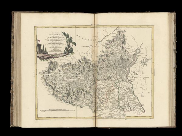 Parte Piemonte, che contiene Il Ducato di Aosta, Il Contado del Canavese, La Provincia di Biella [...]
