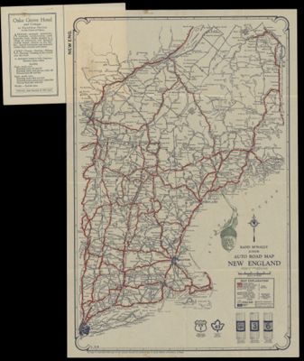 Rand McNally junior auto road map New England