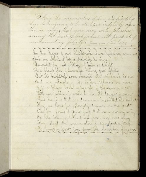 May the mementoes of Love and friendship [...]