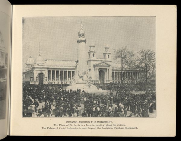 Crowds Around the Monument