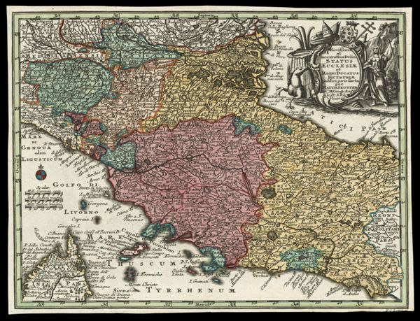 Novissima et accuratma Delin Status Ecclesiæ et Magni Ducatus Hetruriæ publici juris facta per Matth. Seutter S. C. M. Geogr. Aug. V. Cu Pr. S. R. I. Vicar.
