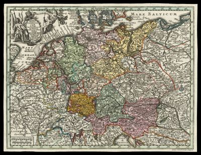 Imperium Romano-Germanicum in suos Circulos Elect. et status suma cura et Stud divisum aeri insculpt. apud Matth: Seutter S. C. M. Geogr. Aug. Vind. C. Privile S. R. I. Vicariat.