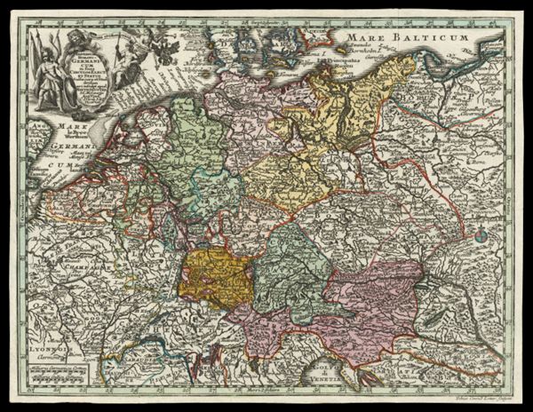 Imperium Romano-Germanicum in suos Circulos Elect. et status suma cura et Stud divisum aeri insculpt. apud Matth: Seutter S. C. M. Geogr. Aug. Vind. C. Privile S. R. I. Vicariat.