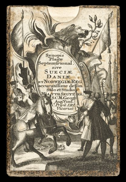 Synopis Plagæ Septemtrional. sive Sueciæ Daniæ et Norwegiæ Reg. accuratissime delin. Stilo et Studio Matth. Seutter.  S. C. M. Geogr. Aug. Vind. C. Privil. S. R. I. Vicariat.