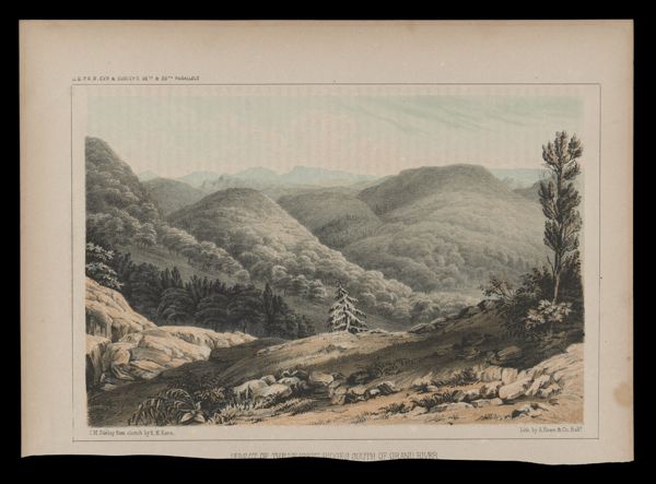 Summit of the nearest ridges south of the grand river