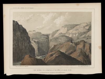 View showing the formation of the cañon of the grand river.