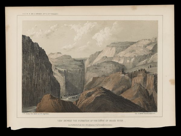 View showing the formation of the cañon of the grand river.