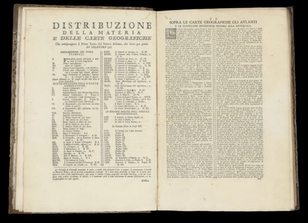 Distribuzione della materia e delle carte geografiche [...]