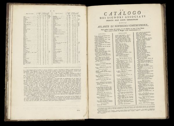 Catalogo dei signori associati ascritti alle carte geografiche [...]