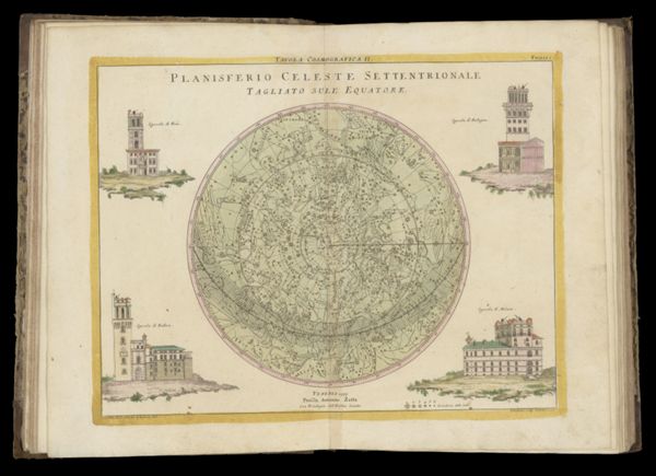 Planisferio Celeste Settentrionale Tagliato sull' Equatore.