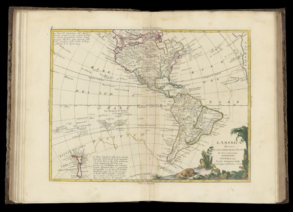 L' America divisa ne' suoi principali stati di nuova projezione