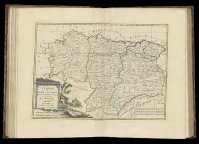 Li Regni di Galizia, Asturies, Leon, Castiglia Vecchia con la Signoria di Biscaglia di nuova projeziones